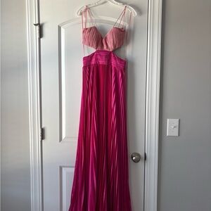 AMUR Vibrant Pink Maxi Dress